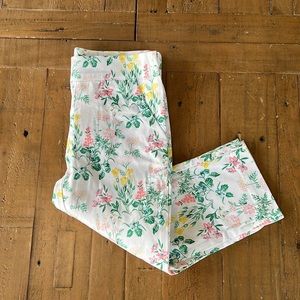 Janie and jack white floral Capri pants NWT